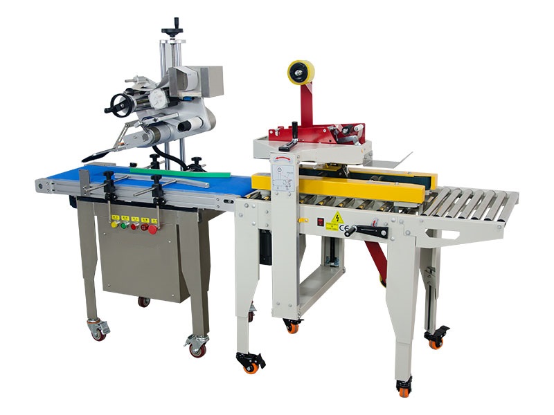 自動電商封箱機(jī)配套快遞貼單機(jī) WRA-30+WR-150TC